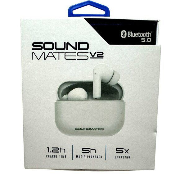 SoundMates V2 Wireless Earbuds Bluetooth 5.0 Headphones Compact Comfortable NEW - Picture 3 of 7